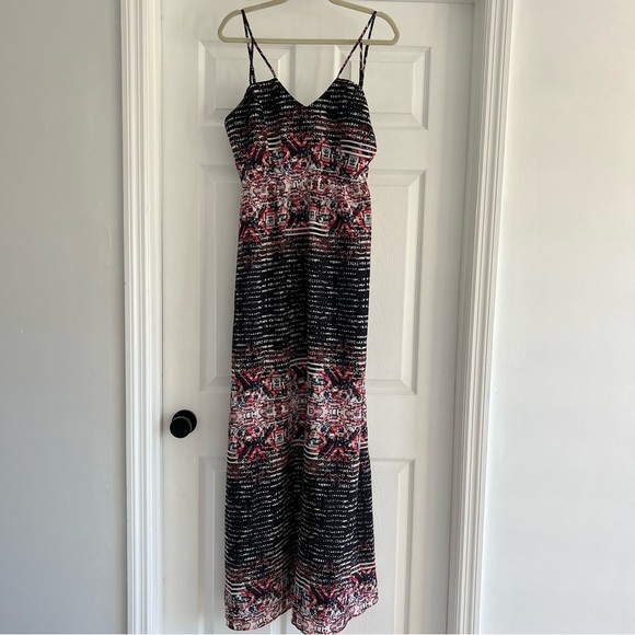 PARKER Black Pink Graphic Digital Print Sleeveless Maxi Dress Tie Back D… - Picture 2 of 12
